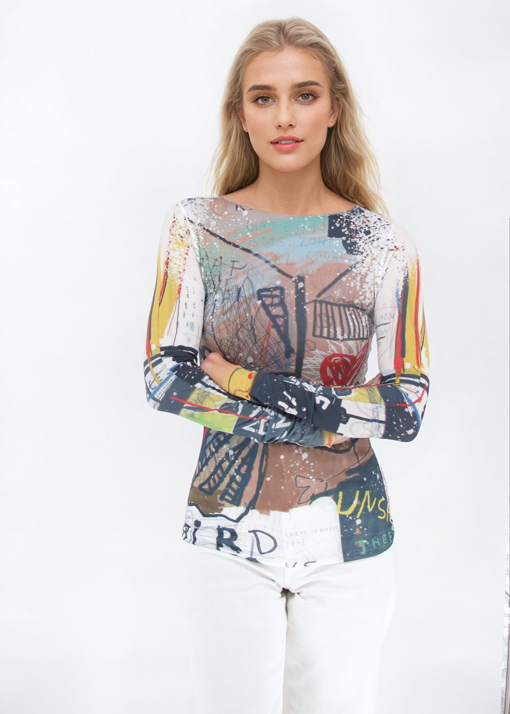 Basquiat Second Skin Raw Edge Top