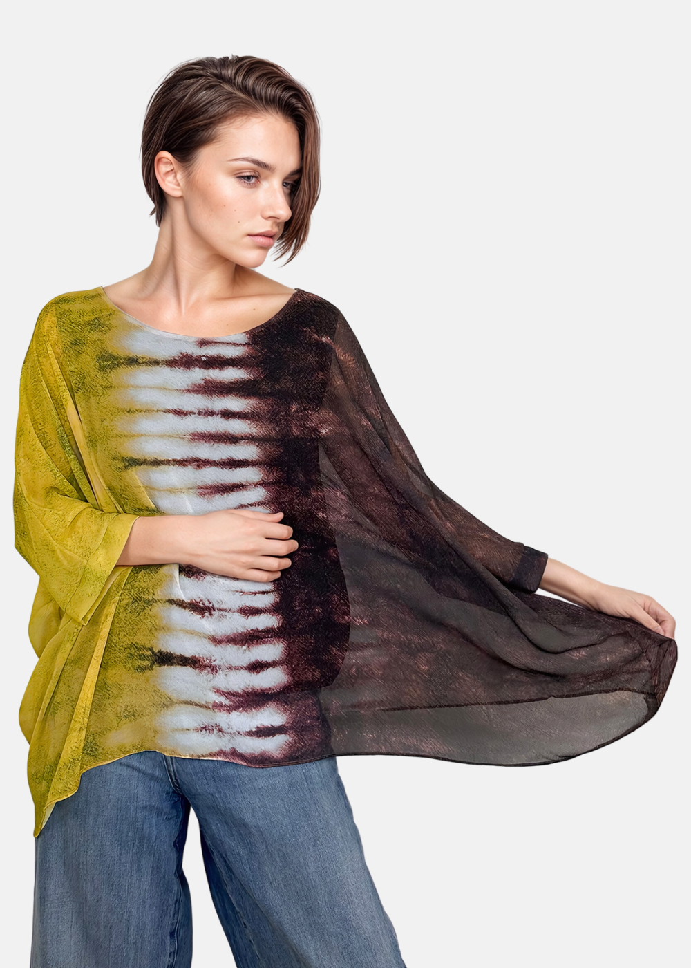 Capri Poncho in East/West Banana