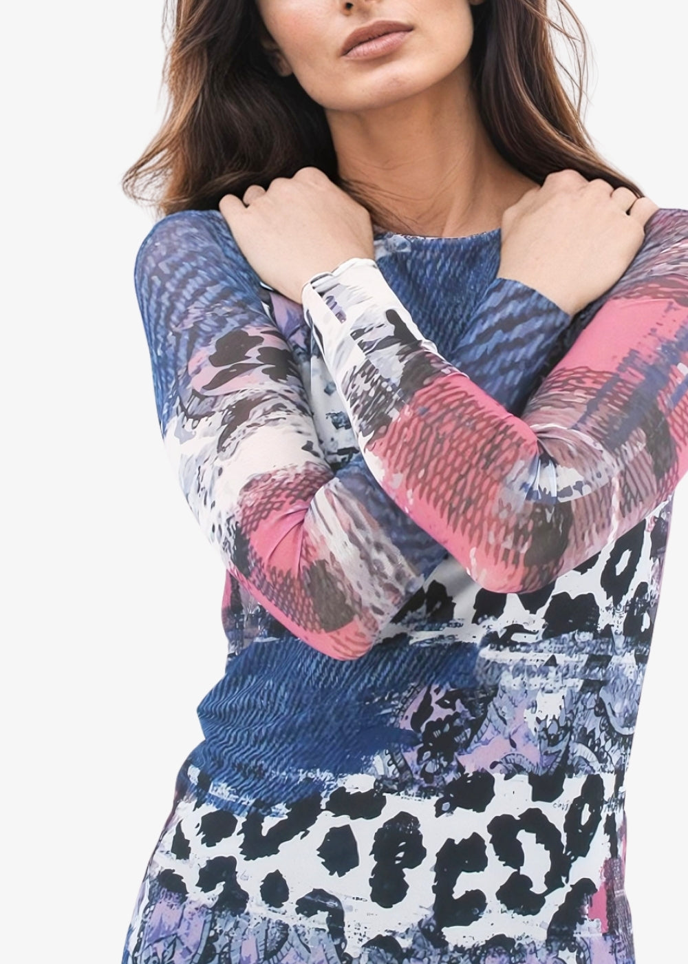 Denim Collage - Florence Double Sheer Top