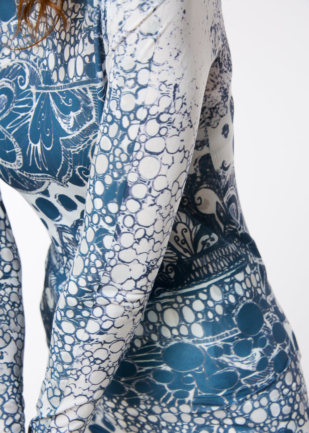 Spotted Garden Raw Edge Second Skin Top