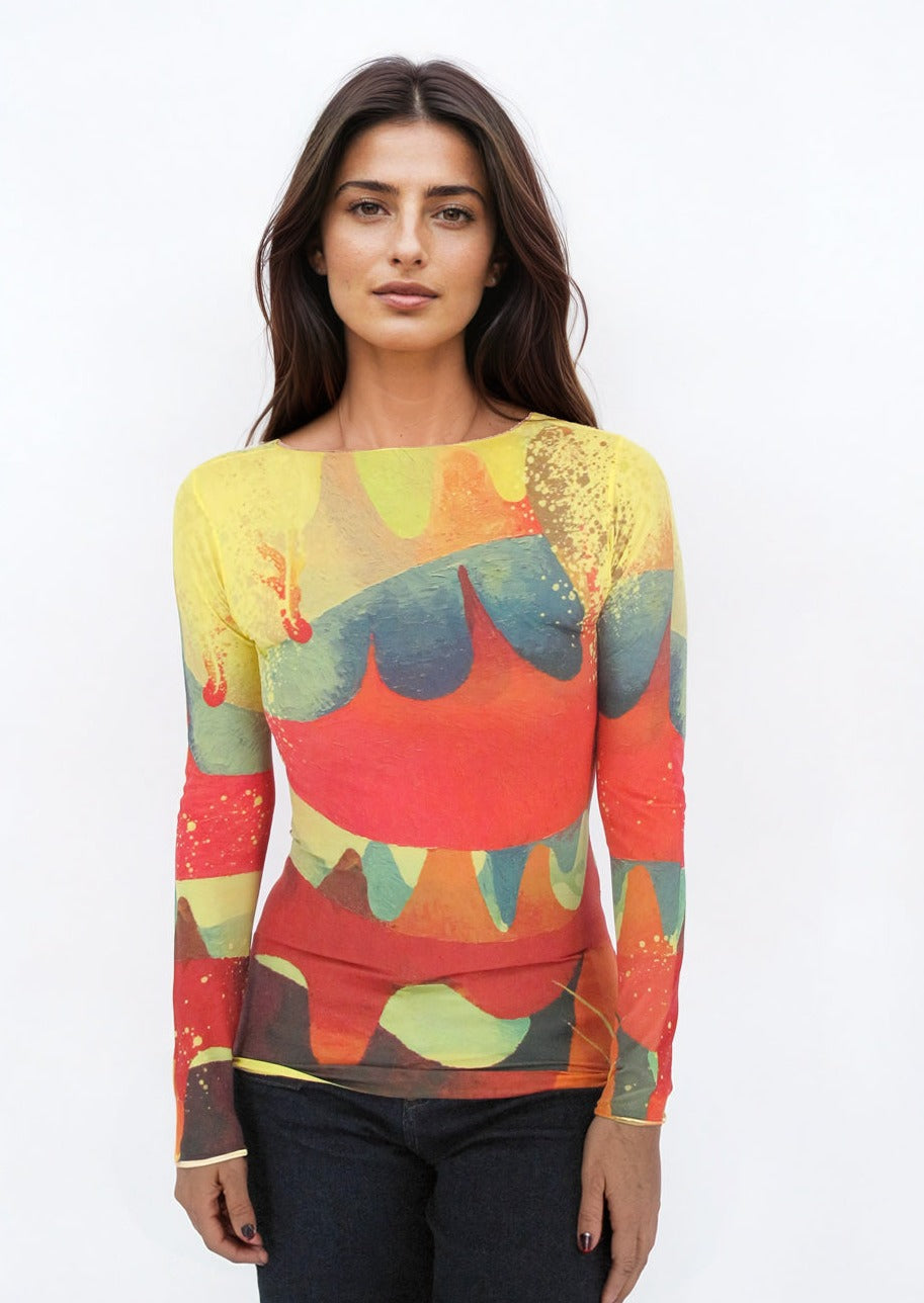 Summer Joy Second Skin Raw Edge Top