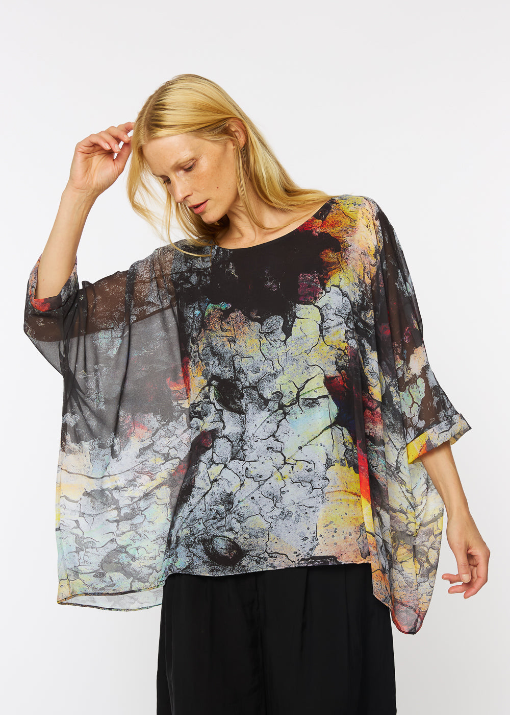 Capri Poncho in Obsidian