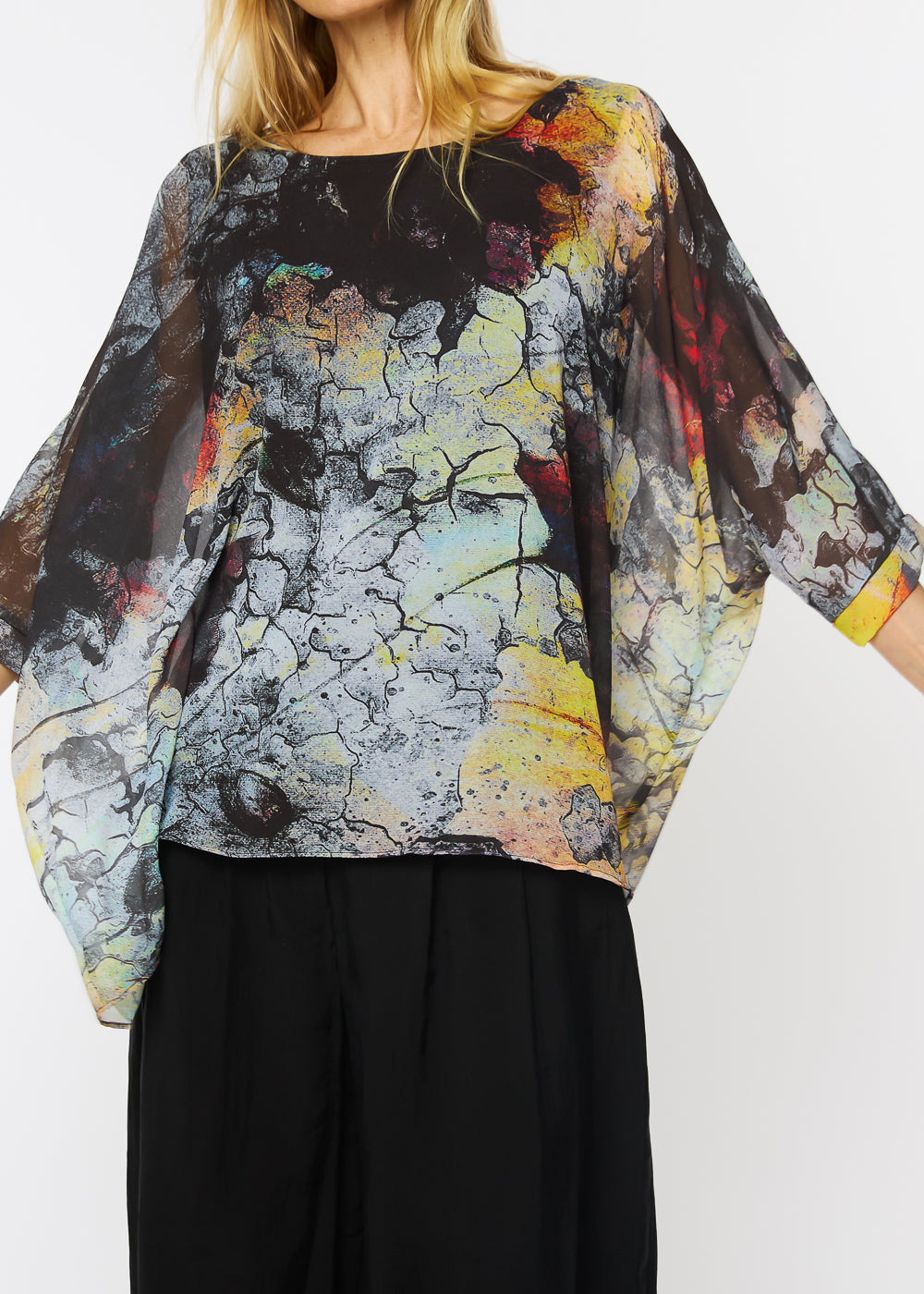 Capri Poncho in Obsidian