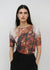 Florence Solid Double Sheer Short Sleeve Top - Prints