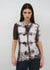 Web Exclusive - Florence Solid Double Sheer Short Sleeve Top - Tie Dye