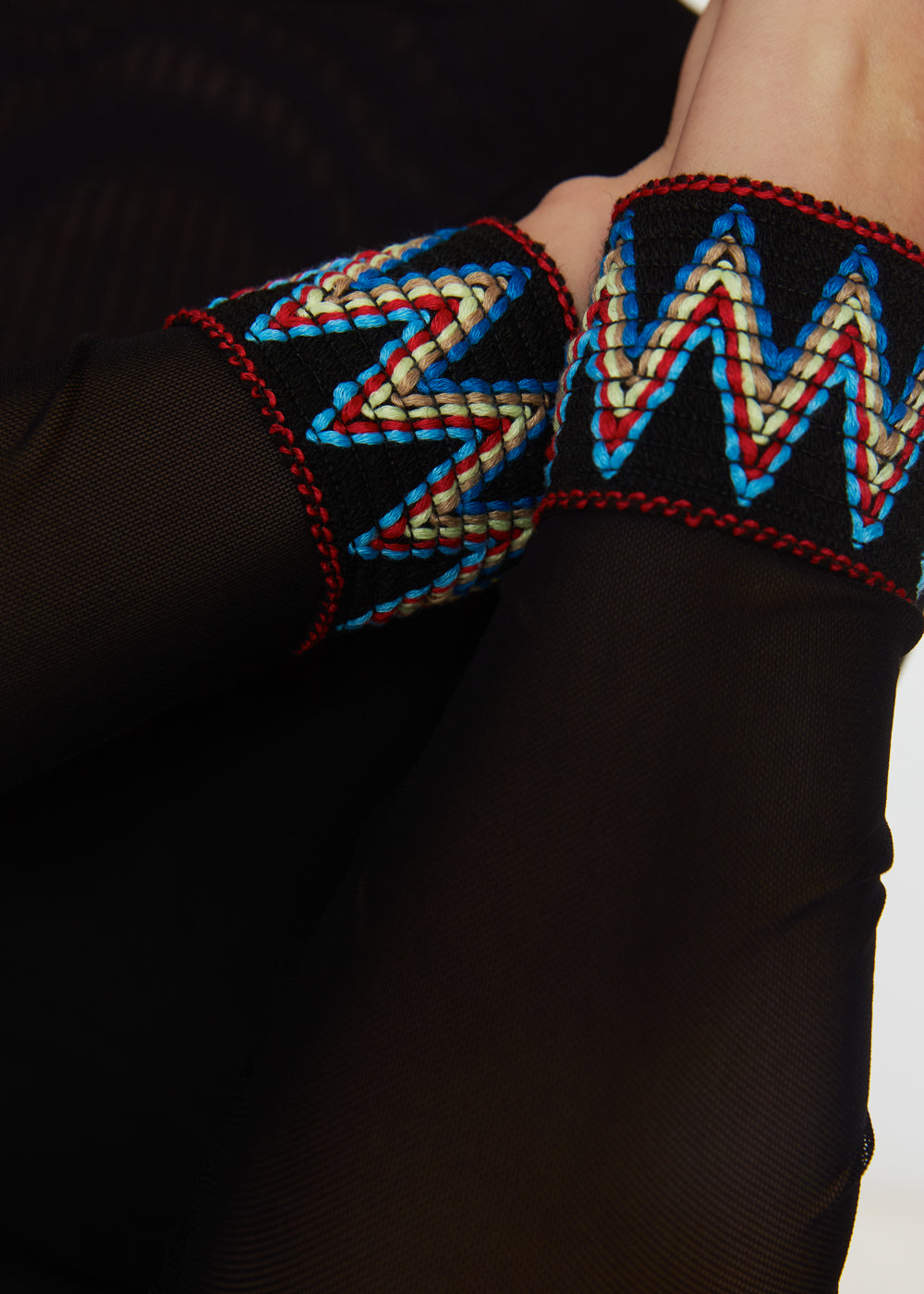 Web Exclusive - Florence Double Sheer Top with Beaded Cuffs