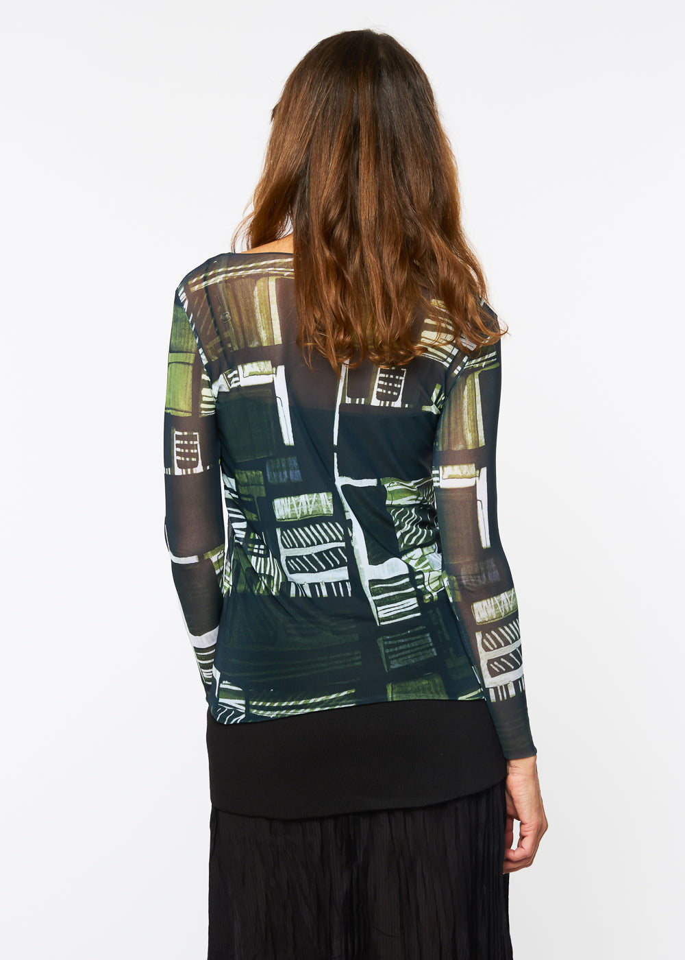 Green Maze - NudiTee Sheer Top