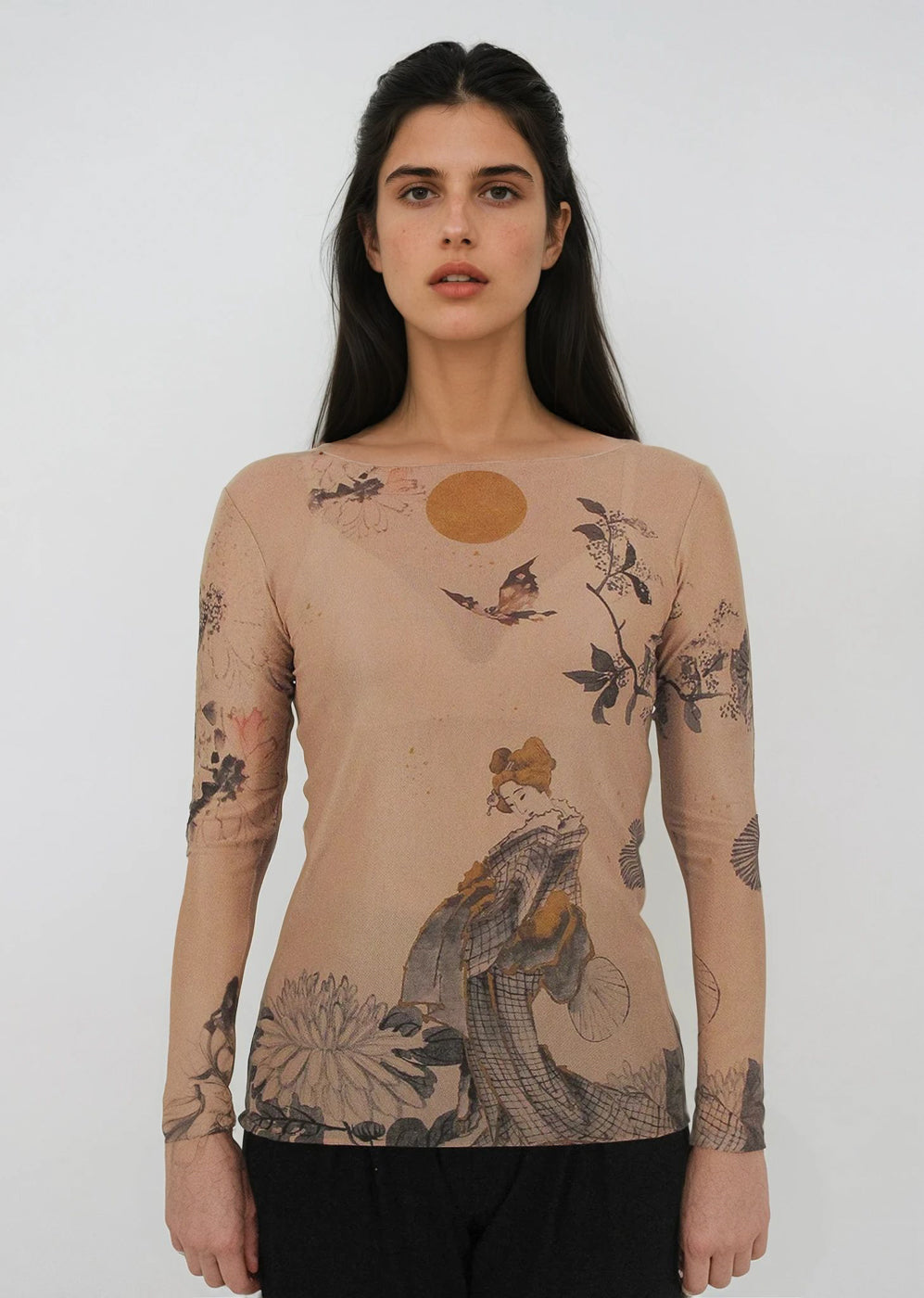 Nudi Ink Mesh Top