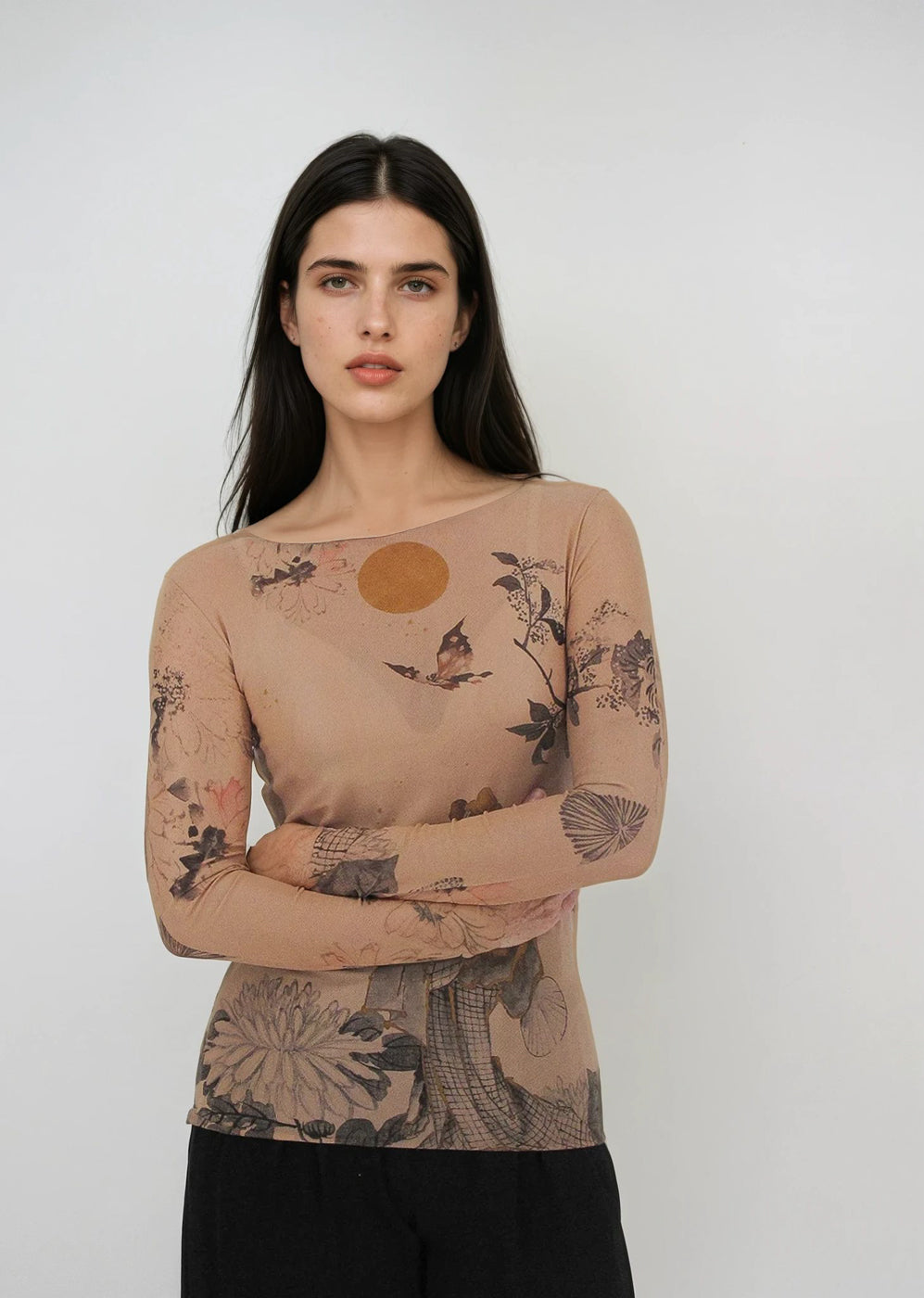 Nudi Ink Mesh Top