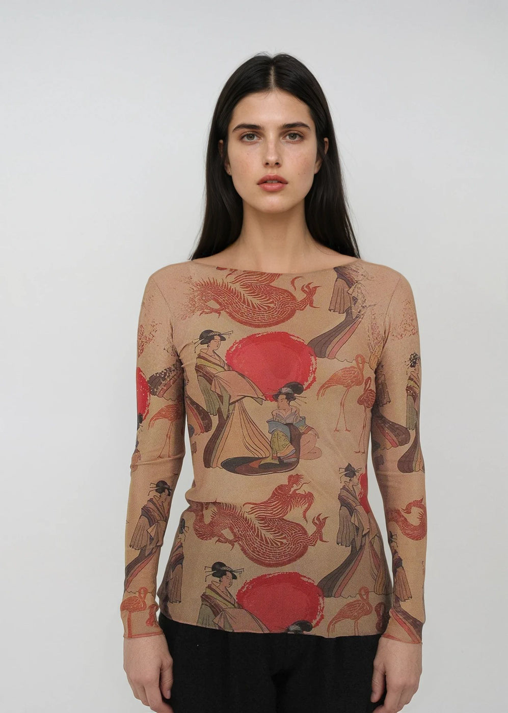 Nudi Ink Mesh Top