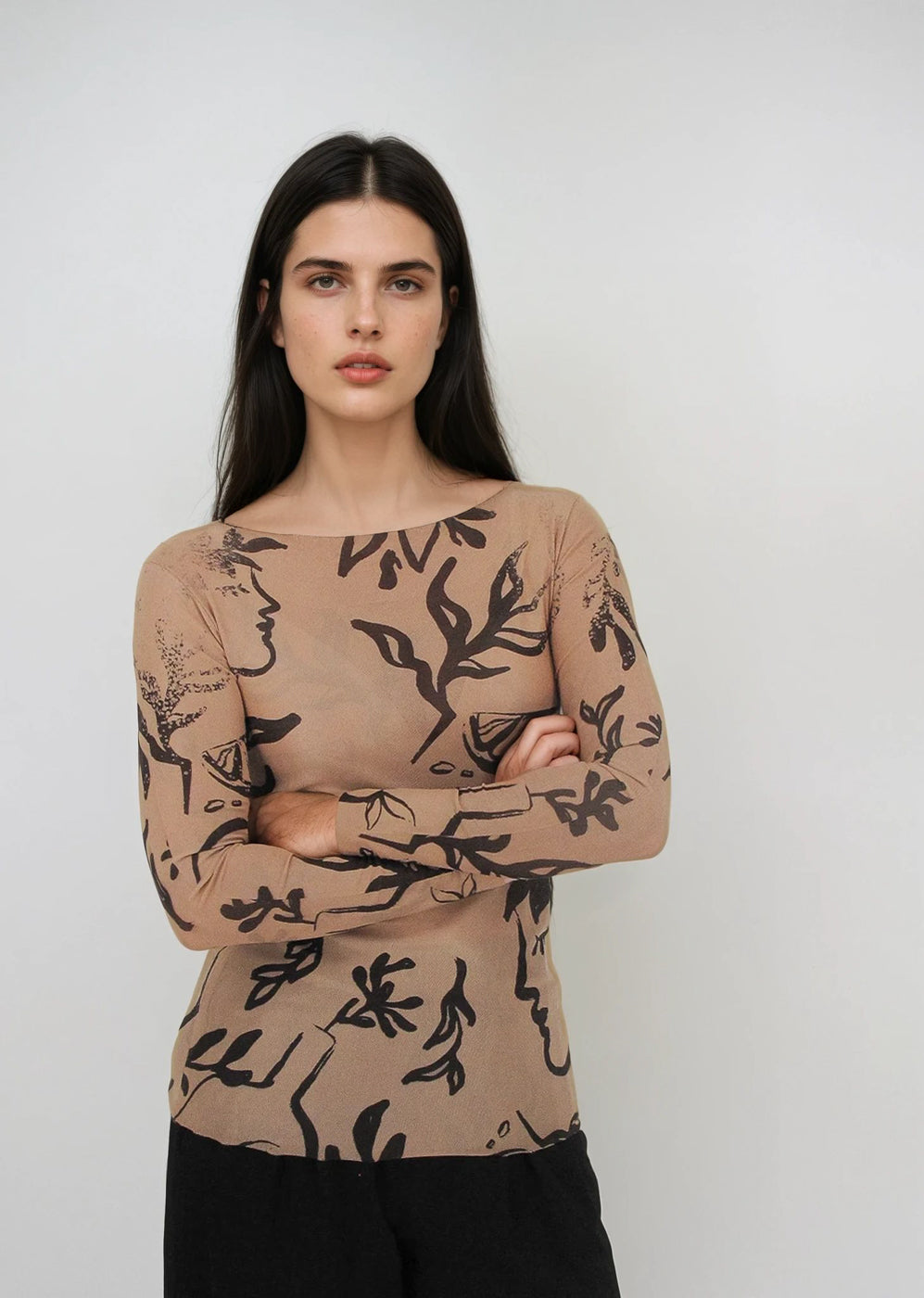Nudi Ink Mesh Top