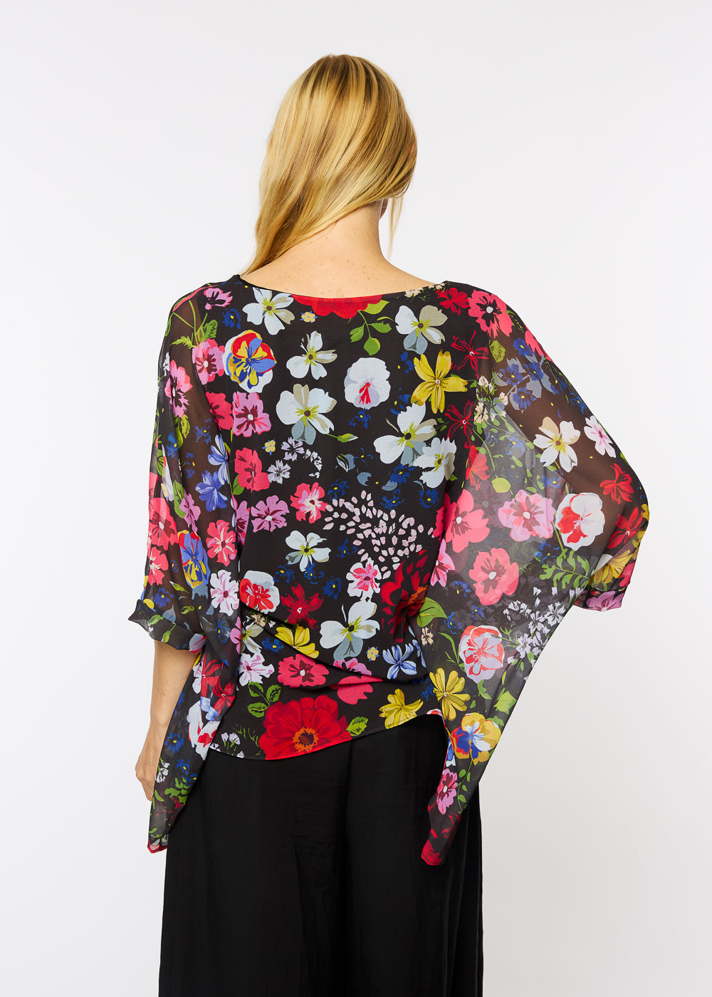 Capri Poncho in Perennial