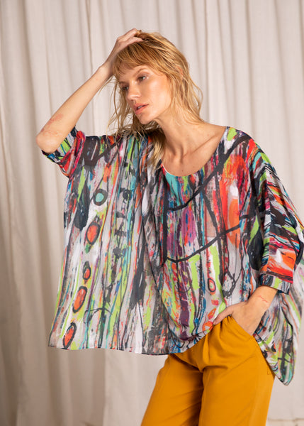 AMB Designs | Rose Chintz Sheer Top main image 1