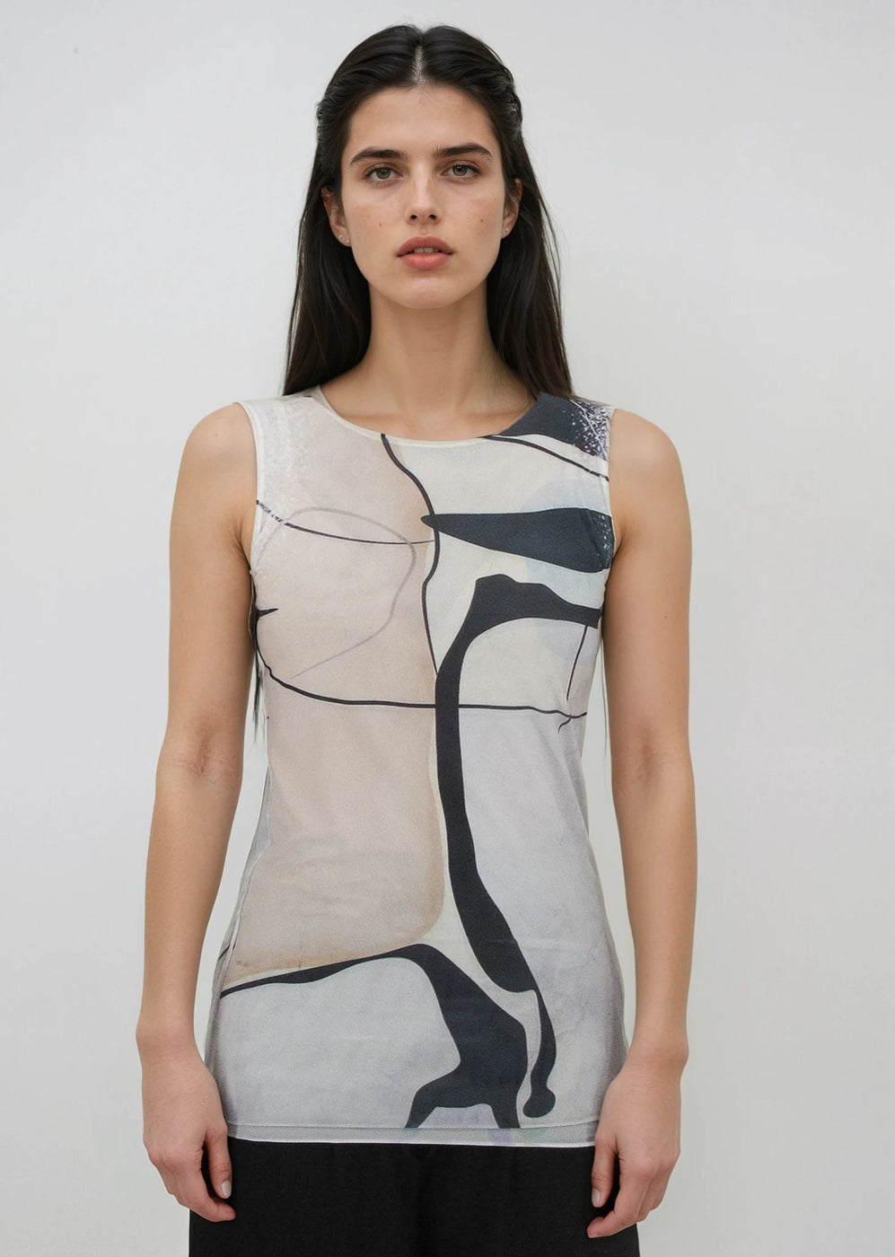 Florence Double Sheer Tank Top - Prints