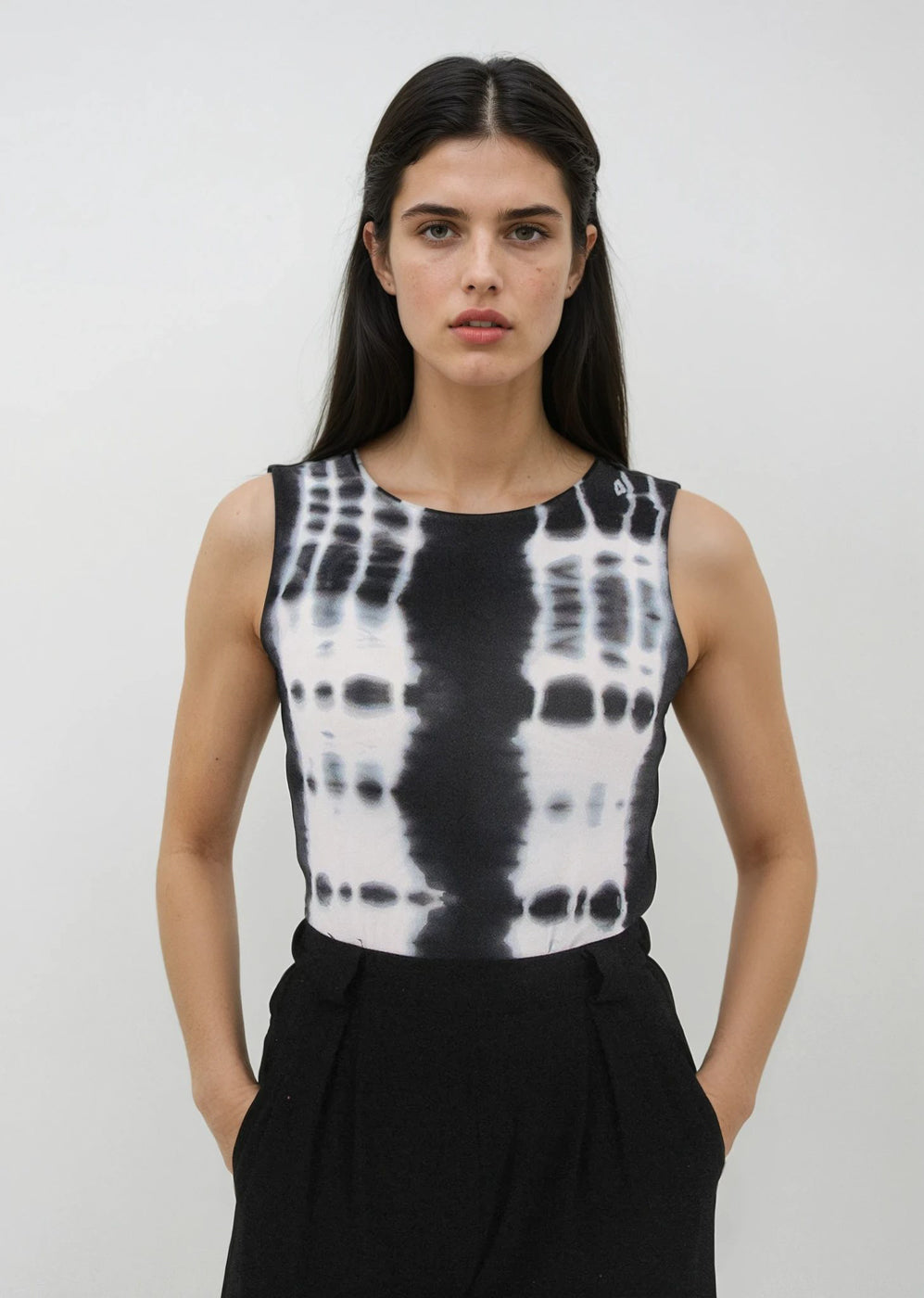 Web Exclusive - Florence Double Sheer Tank Top - Tie Dye