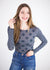 Grunge Polka Dot Raw Edge Second Skin Top
