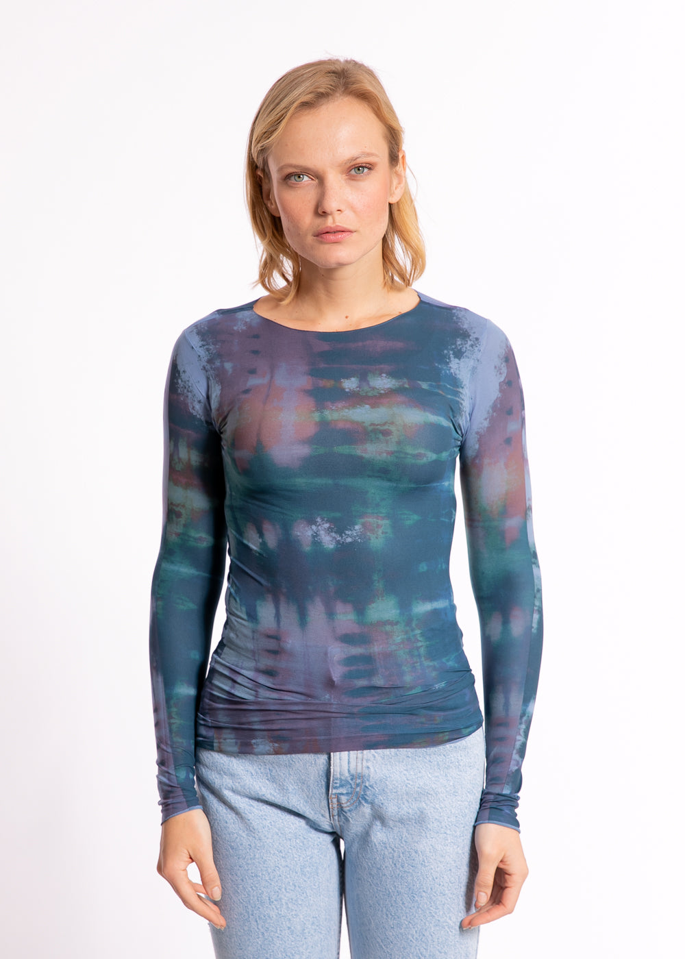 Color Gaia Second Skin Raw Edge Top