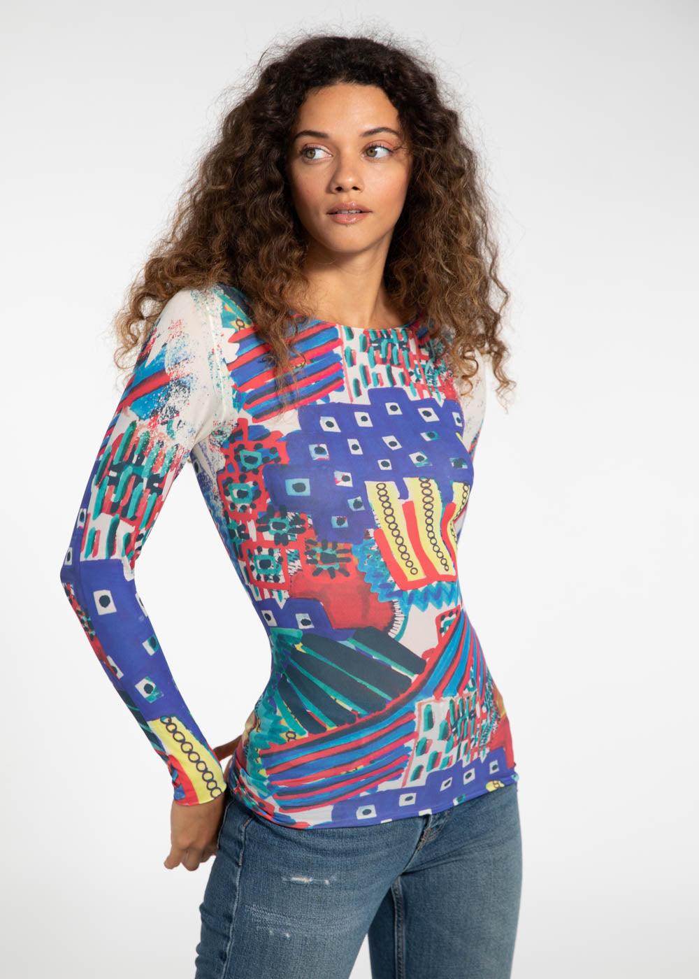 Whimsical Second Skin Raw Edge Top