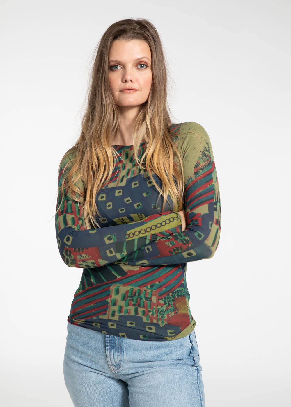 Whimsical Second Skin Raw Edge Top