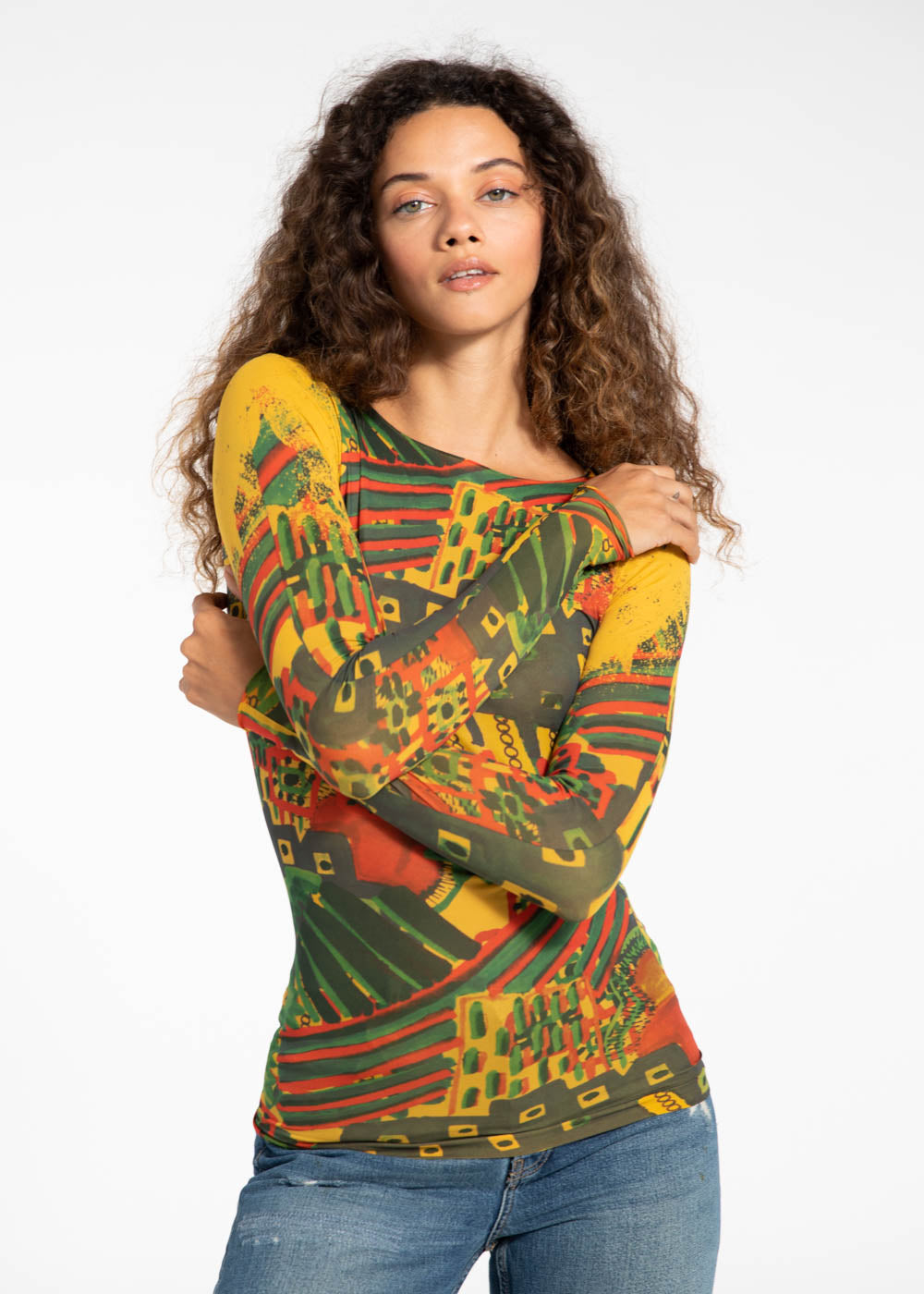 Whimsical Second Skin Raw Edge Top