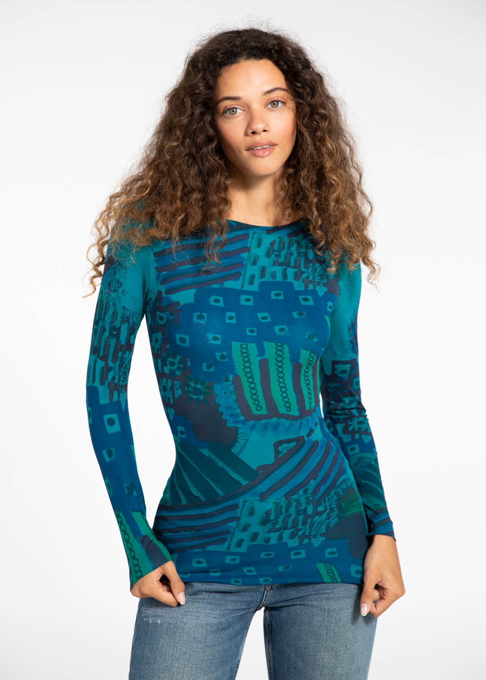 Whimsical Second Skin Raw Edge Top