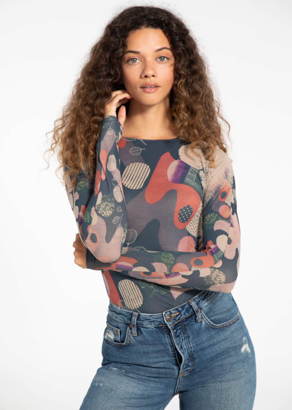 Pop Art Second Skin Raw Edge Top