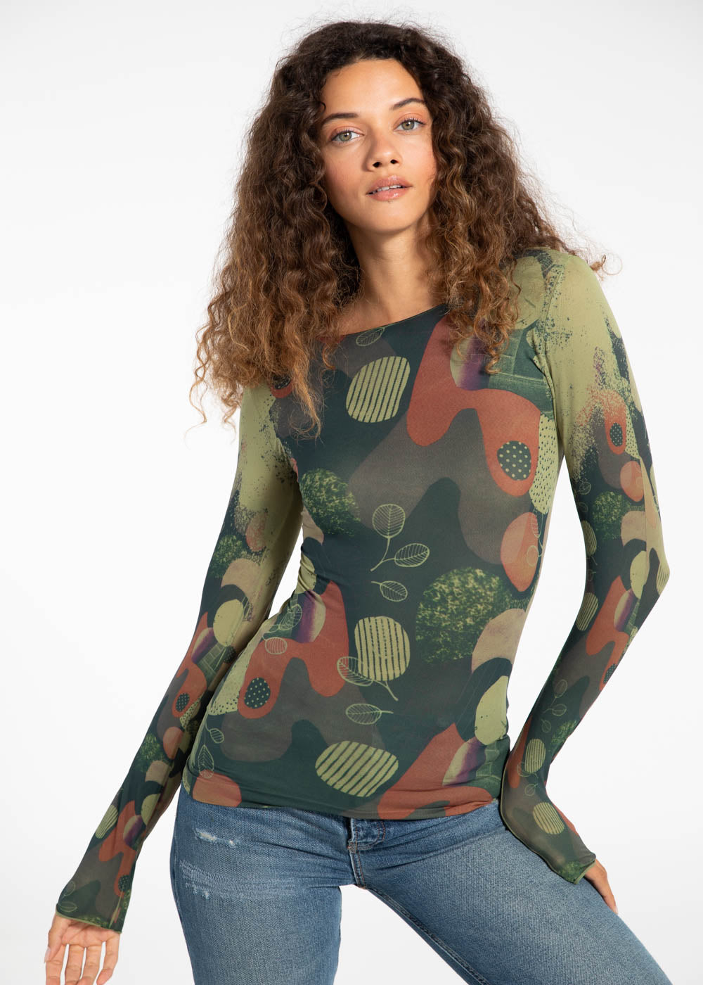 Pop Art Second Skin Raw Edge Top