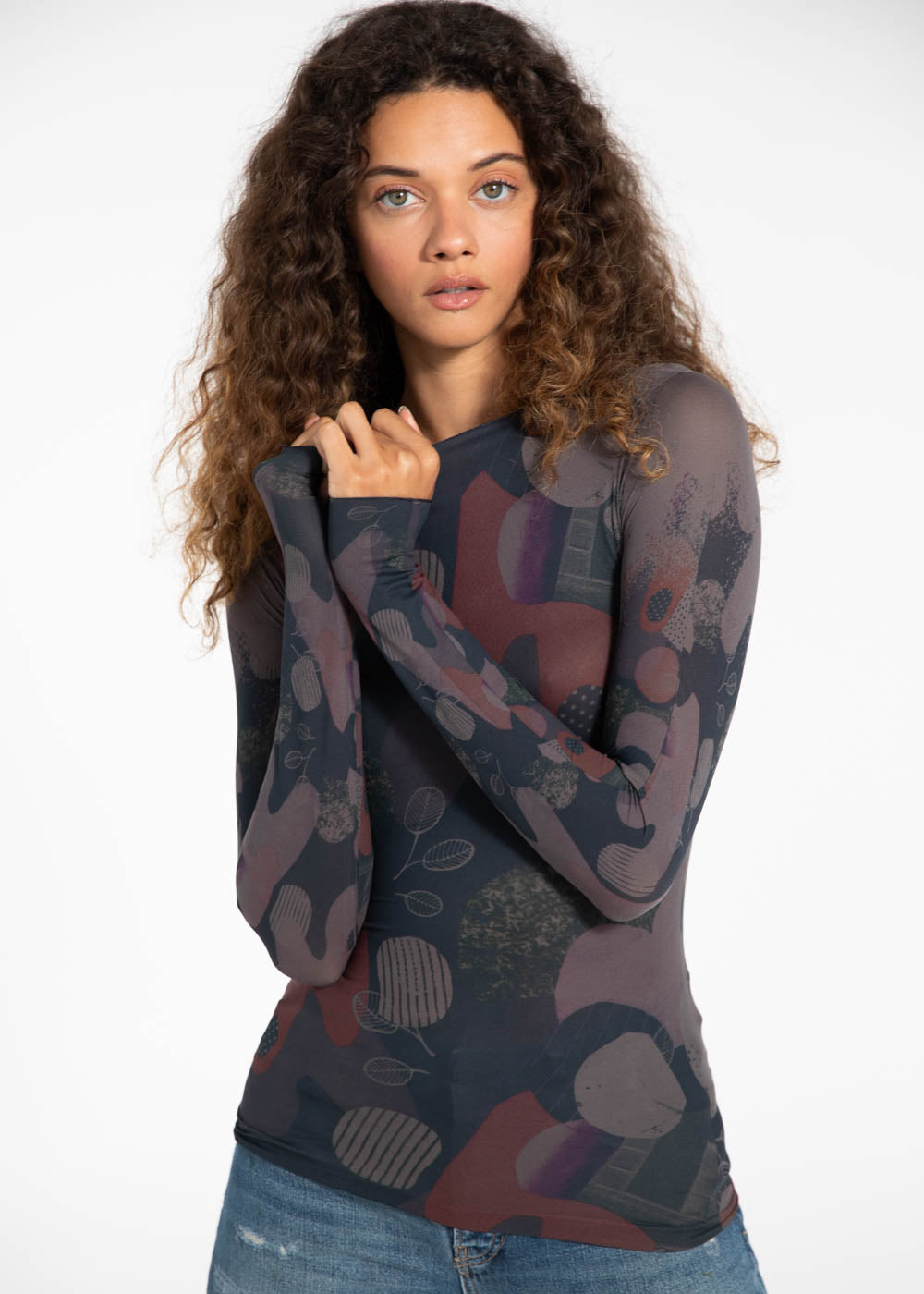 Pop Art Second Skin Raw Edge Top