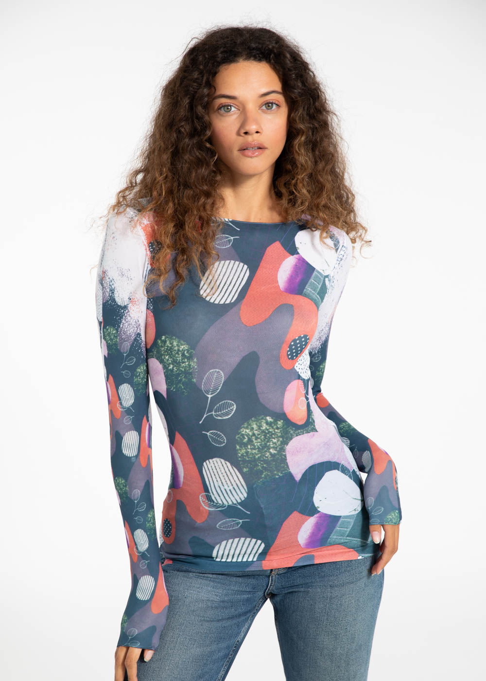 Pop Art Second Skin Raw Edge Top