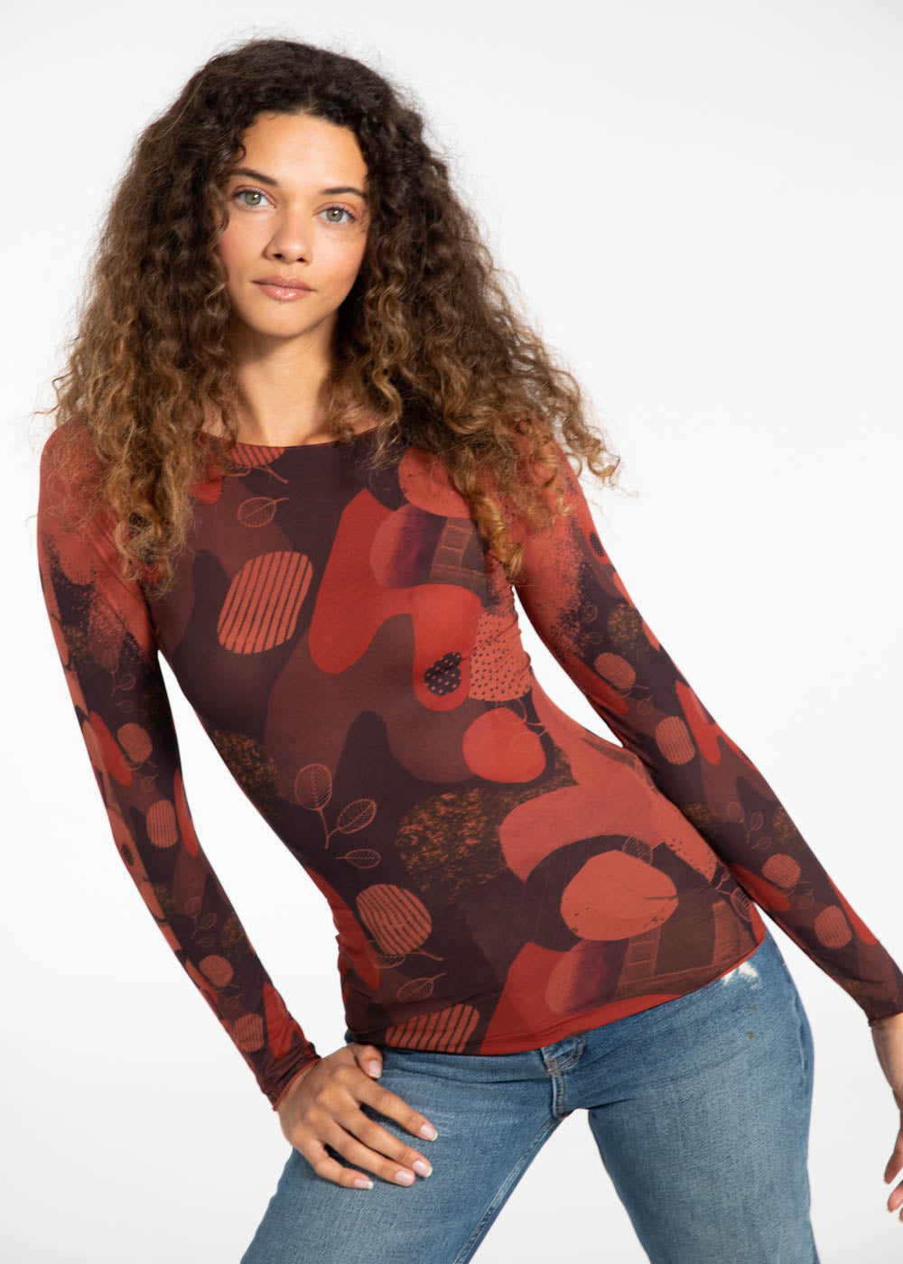 Pop Art Second Skin Raw Edge Top