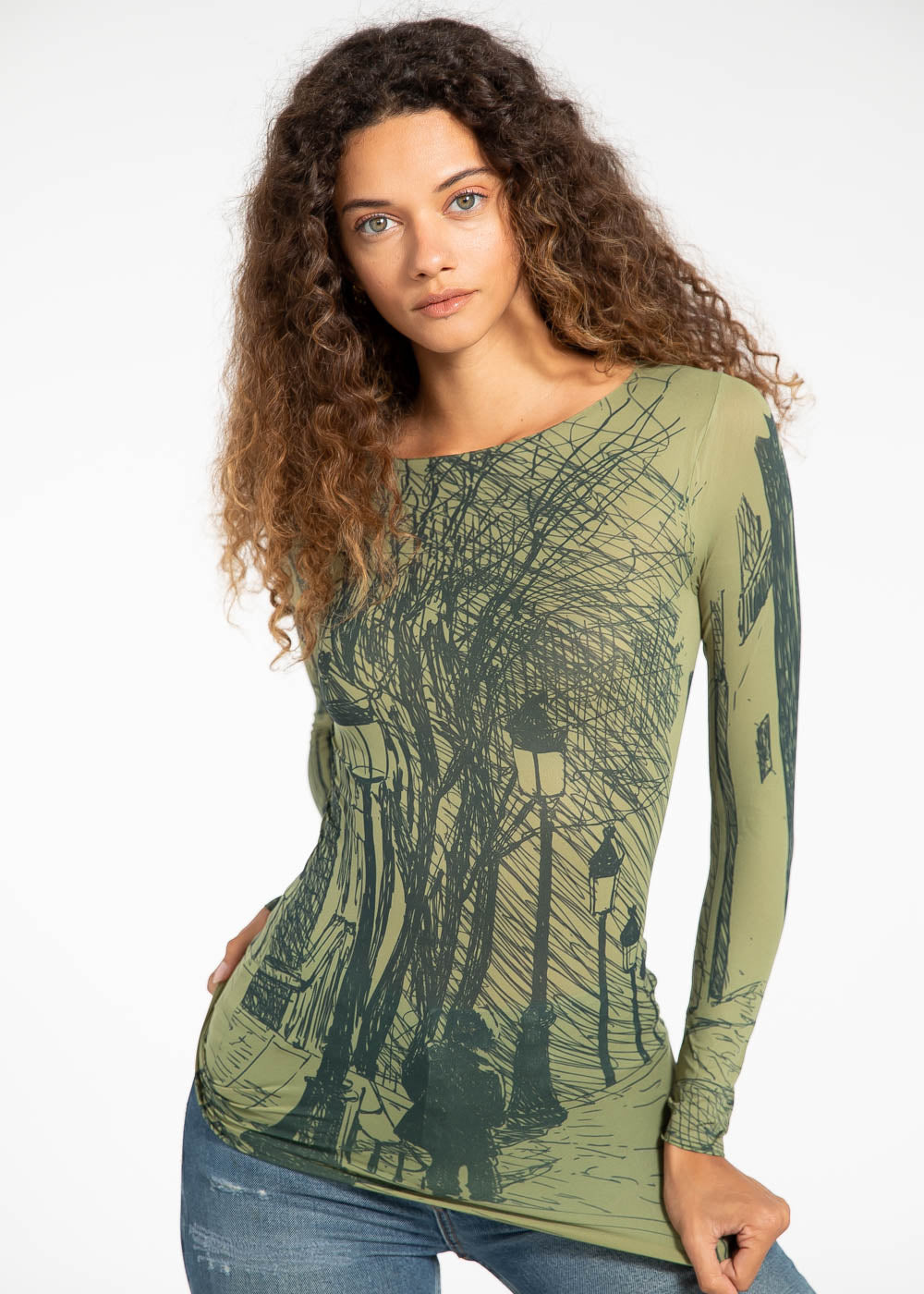 Vienna Second Skin Raw Edge Top