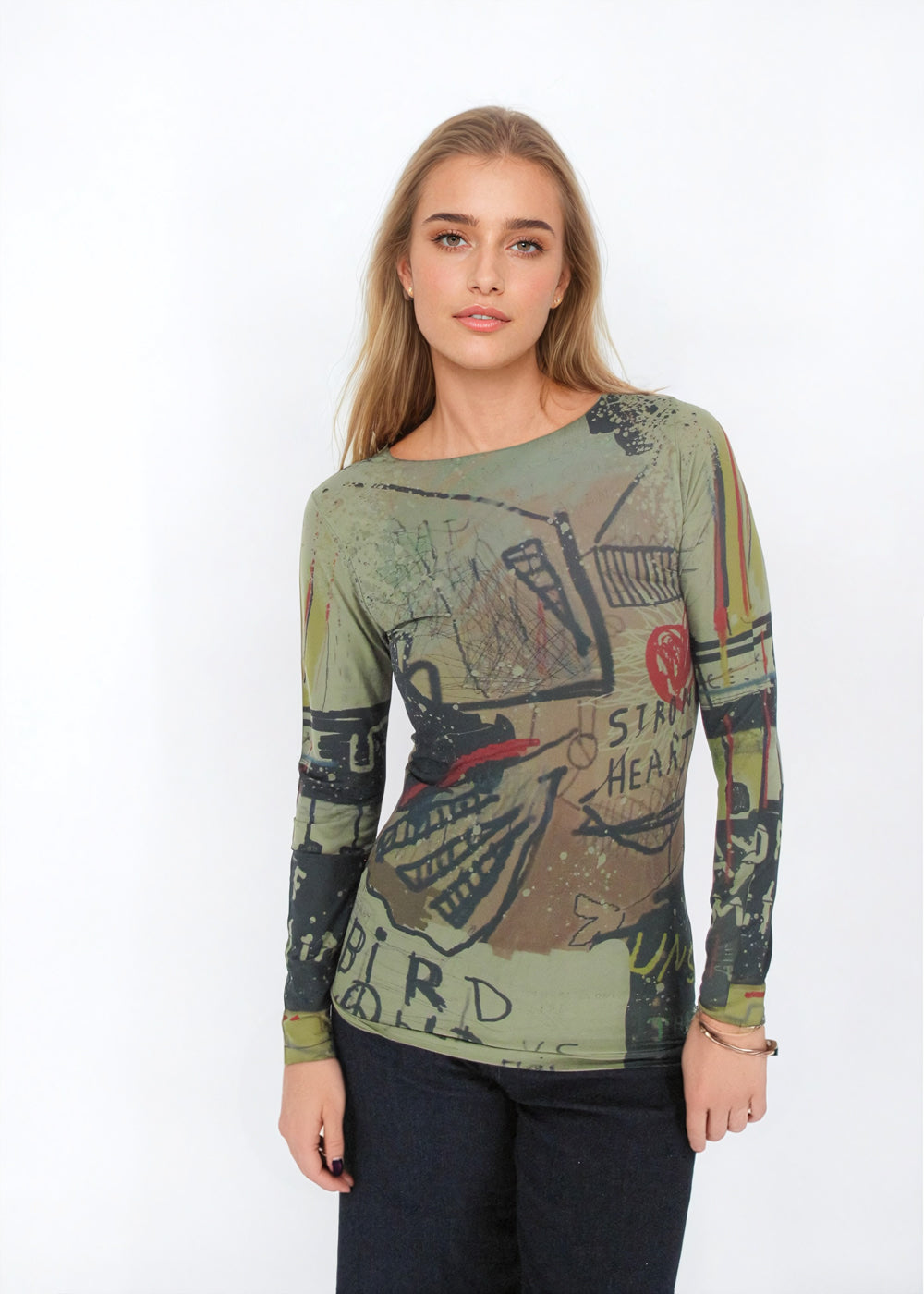 Basquiat Second Skin Raw Edge Top