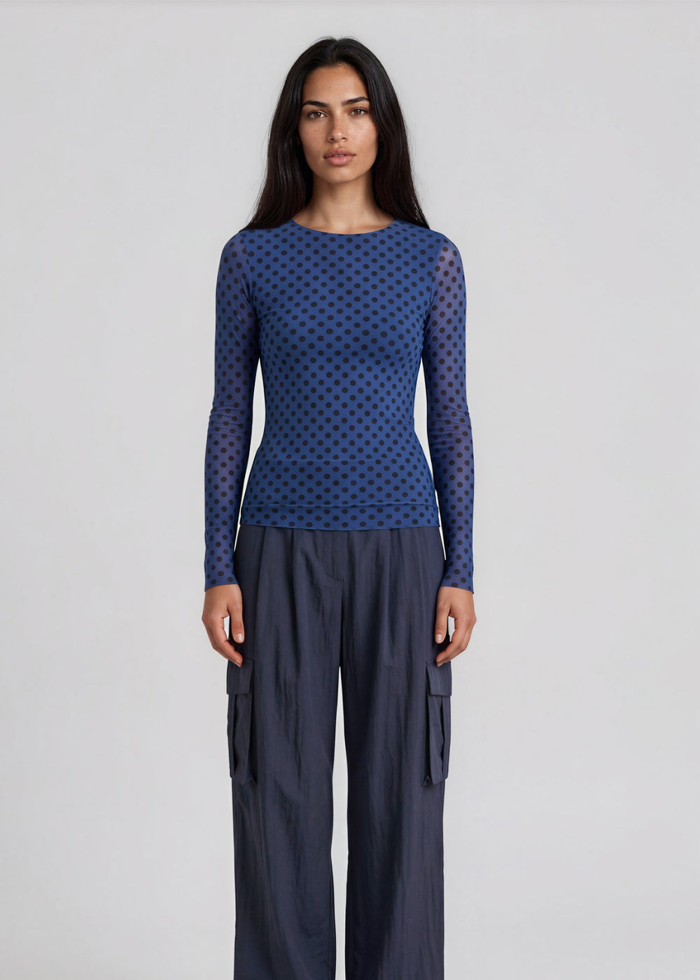 Mini Dot Raw Edge Second Skin Top