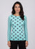 Grunge Polka Dot Raw Edge Second Skin Top