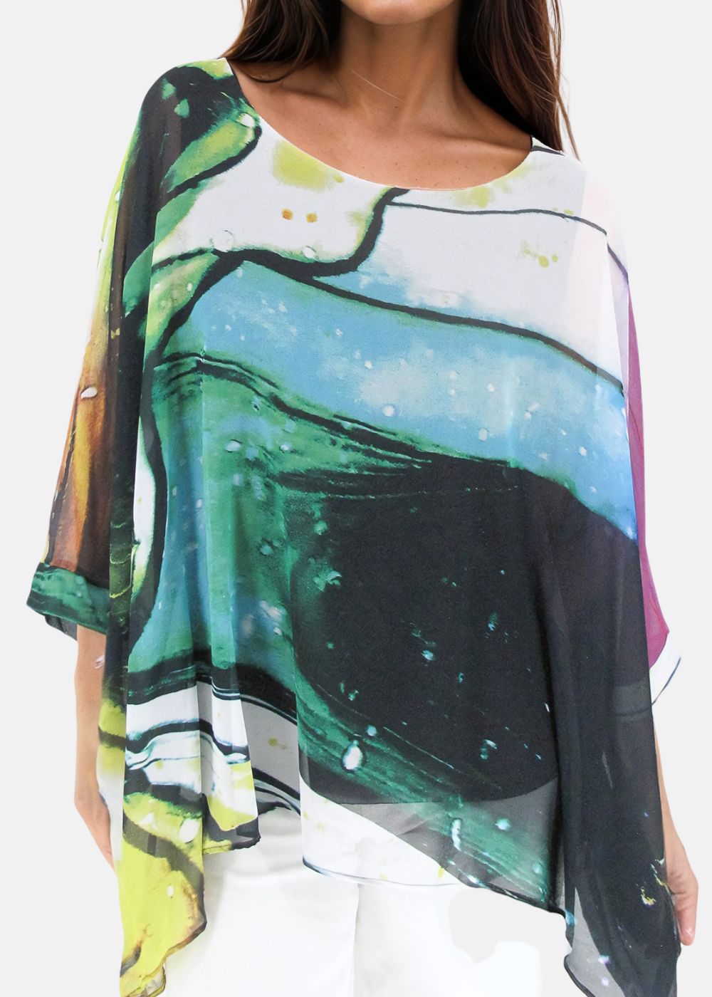 Capri Poncho in Sea Glass