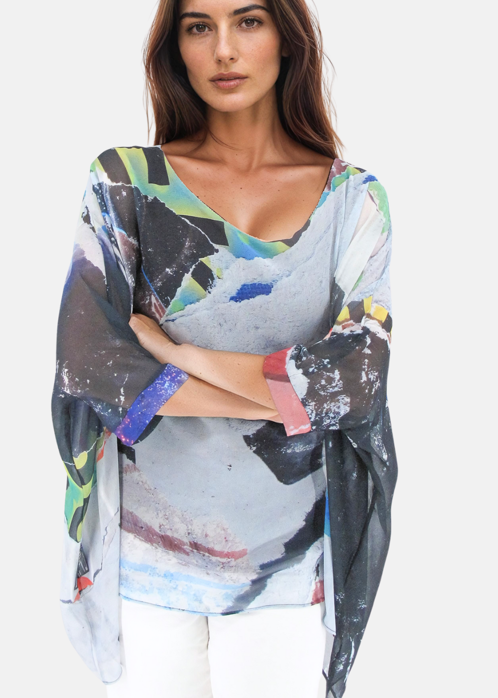 Capri Poncho in Paper Mache