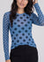 Grunge Polka Dot Raw Edge Second Skin Top