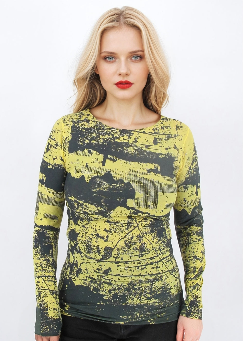 Grungy Second Skin Raw Edge Top- In Stock