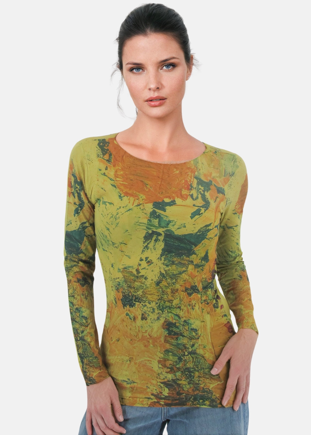 Ethereal Second Skin Raw Edge Top- In Stock