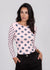 Grunge Polka Dot Raw Edge Second Skin Top