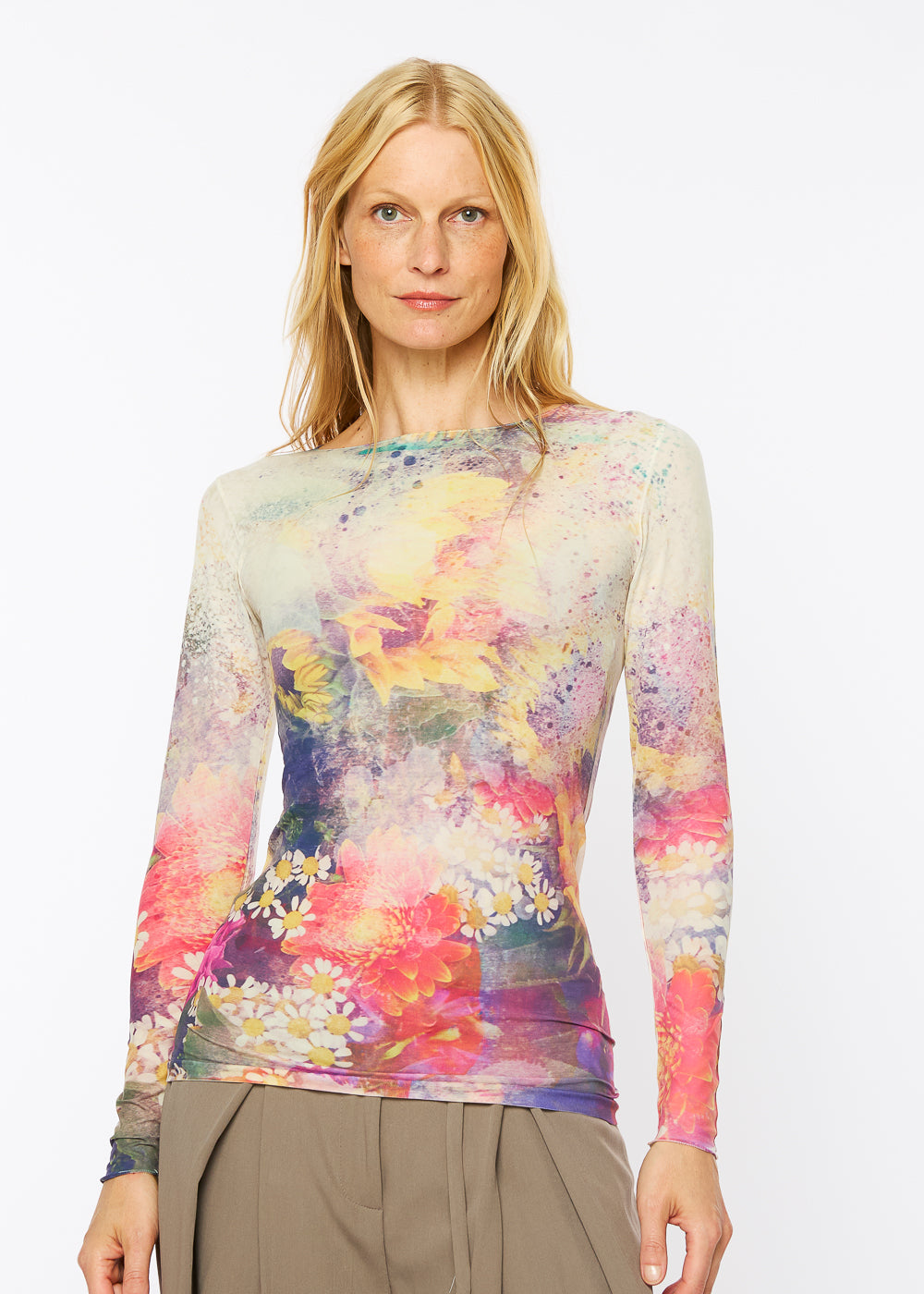 Flower Child Raw Edge Second Skin Top