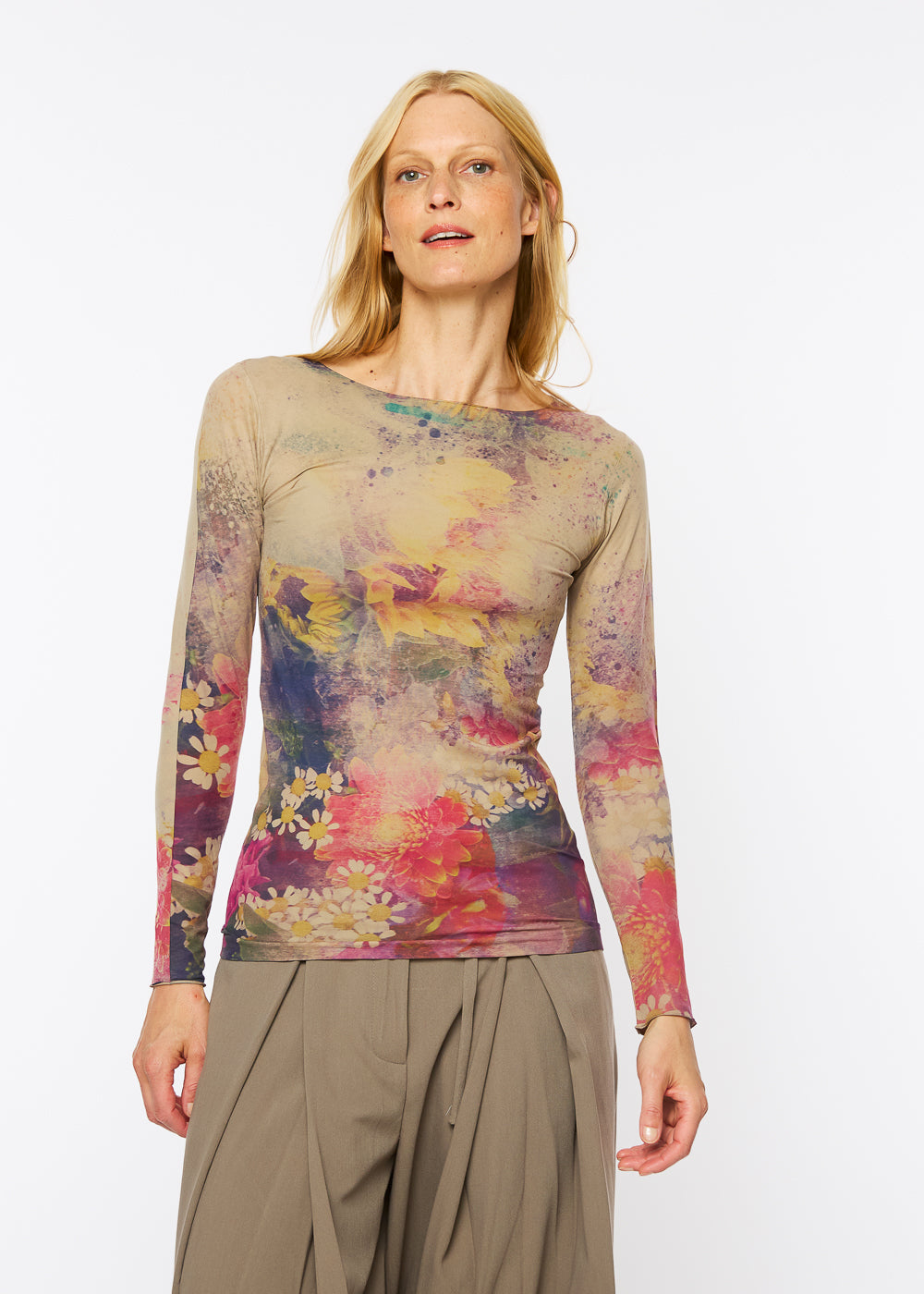 Flower Child Raw Edge Second Skin Top