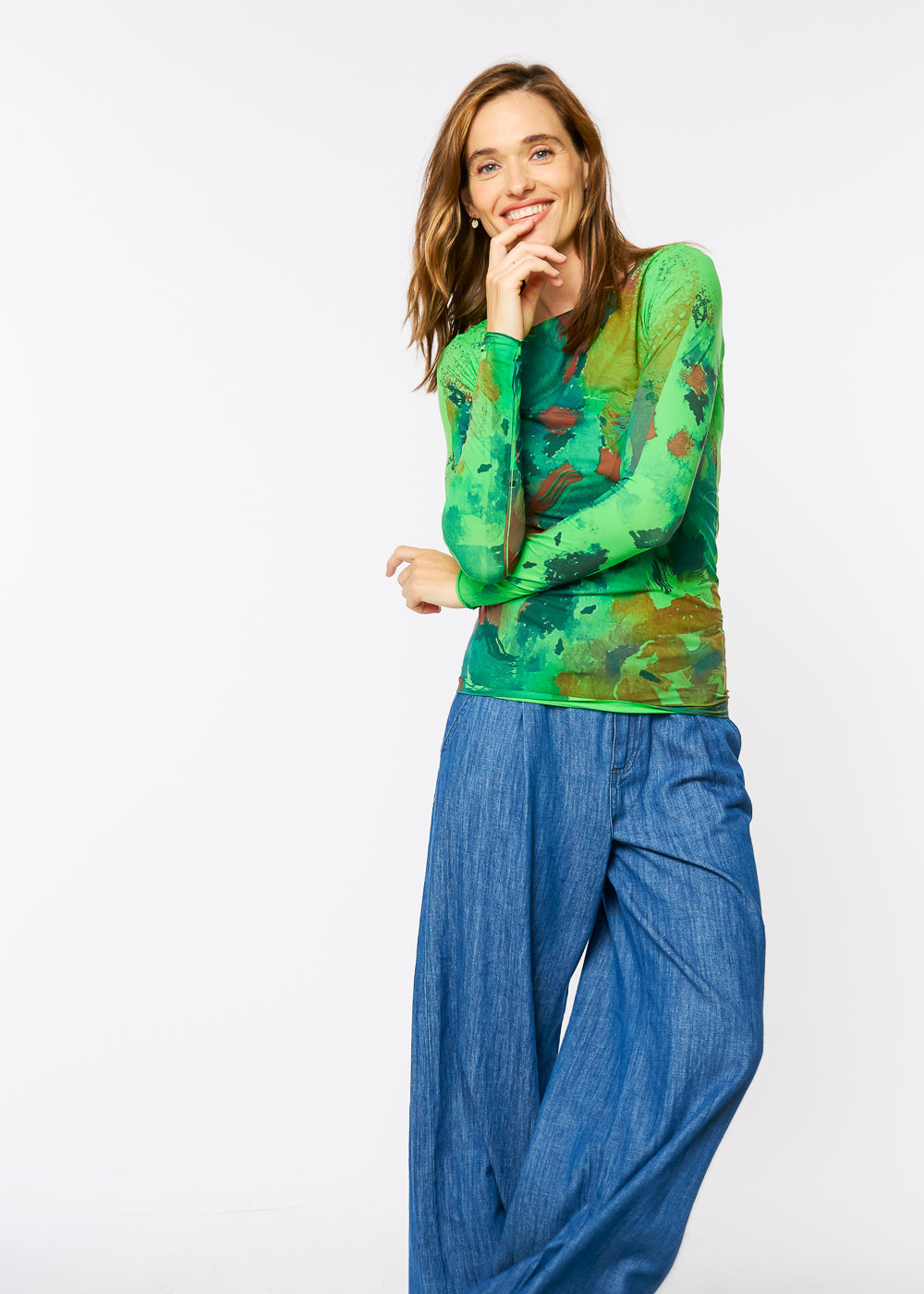 Color Party Raw Edge Second Skin Top- In Stock