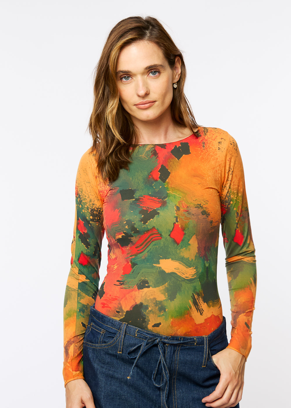 Color Party Raw Edge Second Skin Top- In Stock