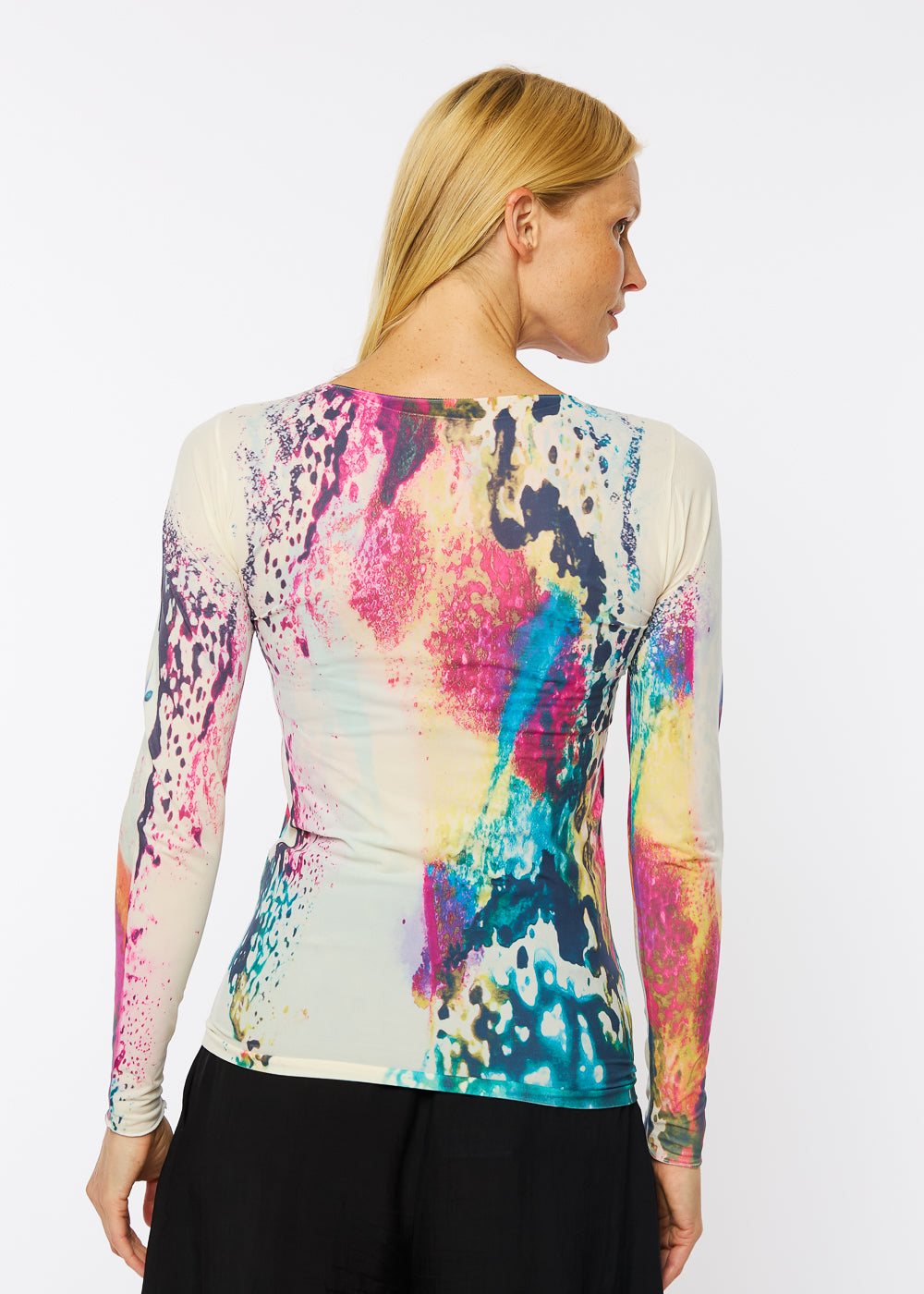 トップス 00s archive patterned second skin tops Opalescent Raw Edge Second Skin Top – AMB Designs