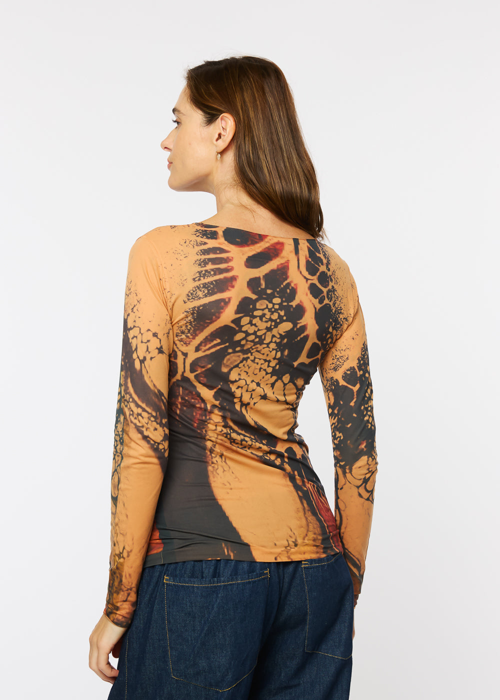 Rooted Raw Edge Second Skin Top- In Stock