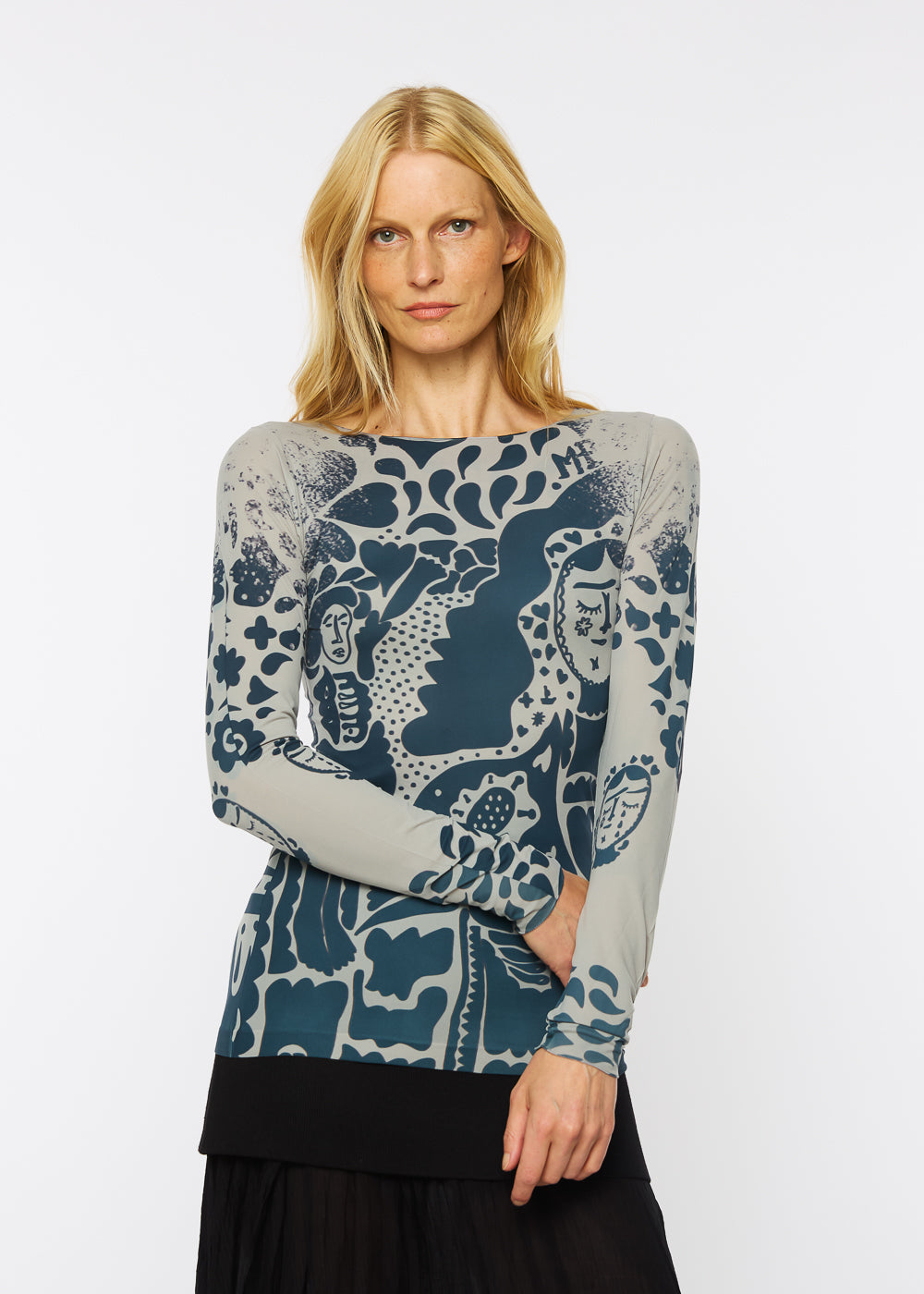 Muse Raw Edge Second Skin Top- In Stock