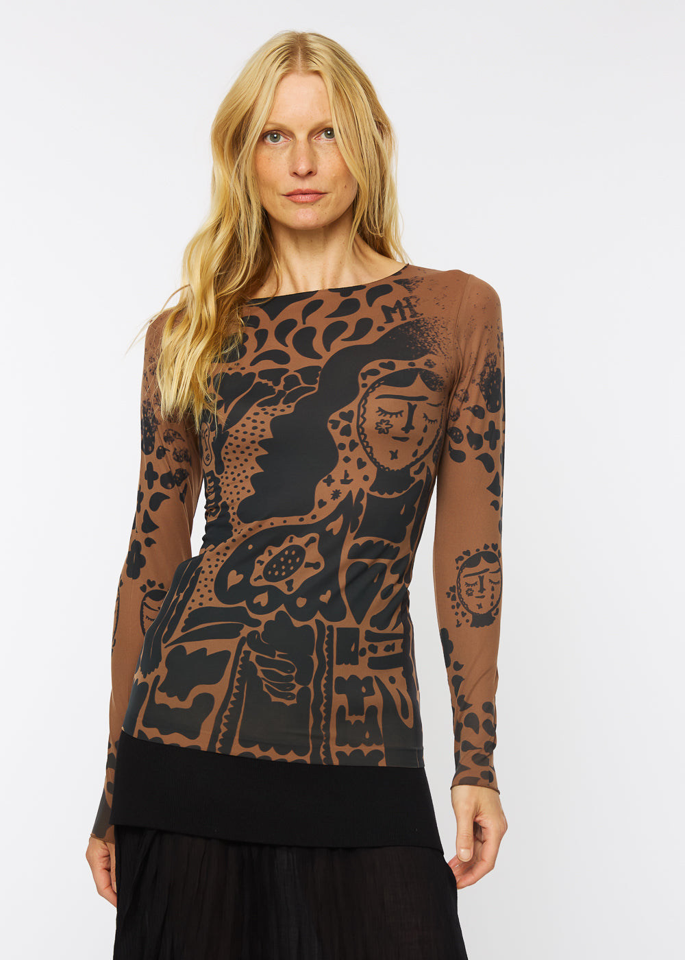 Muse Raw Edge Second Skin Top- In Stock