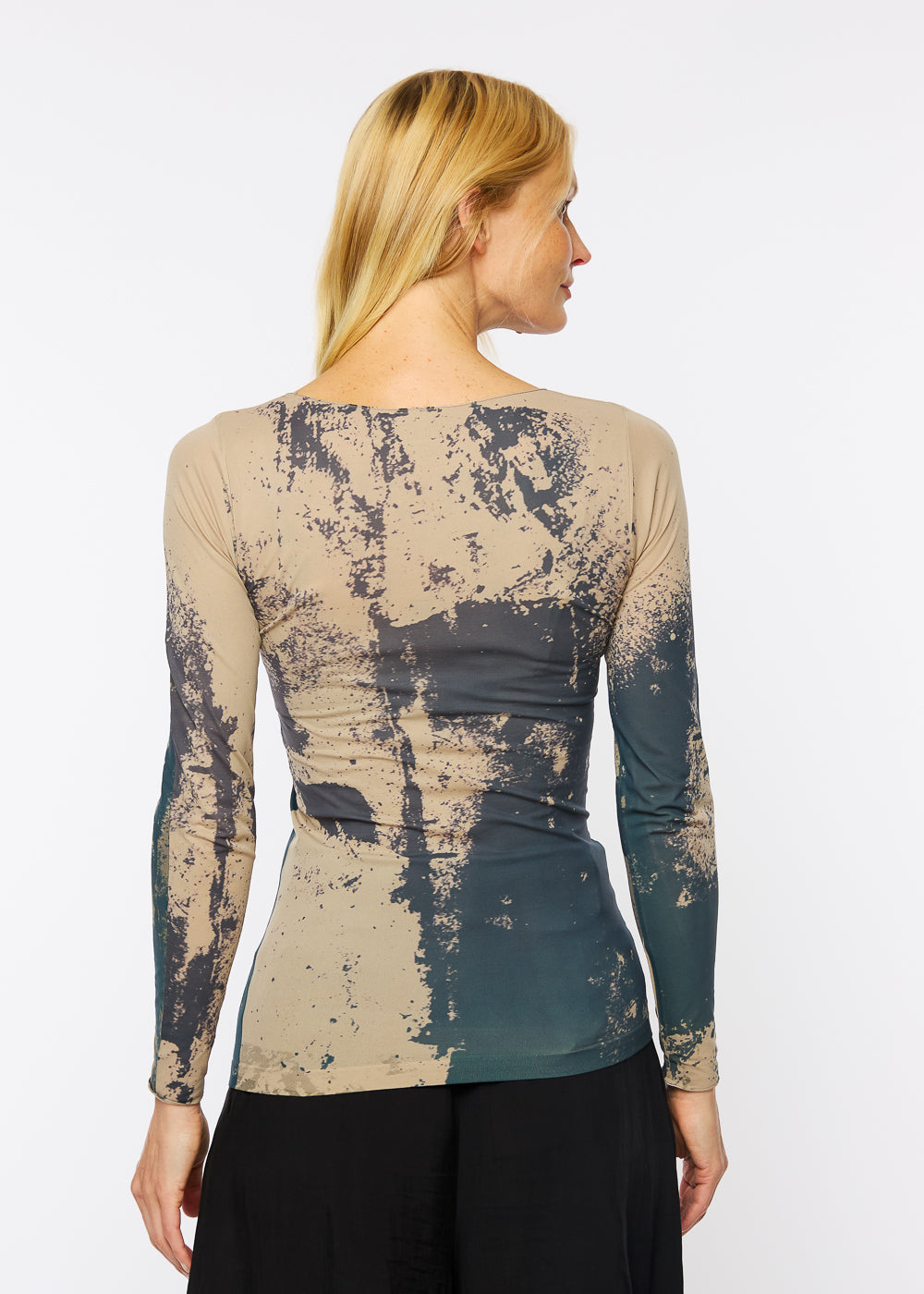 Stormy Raw Edge Second Skin Top