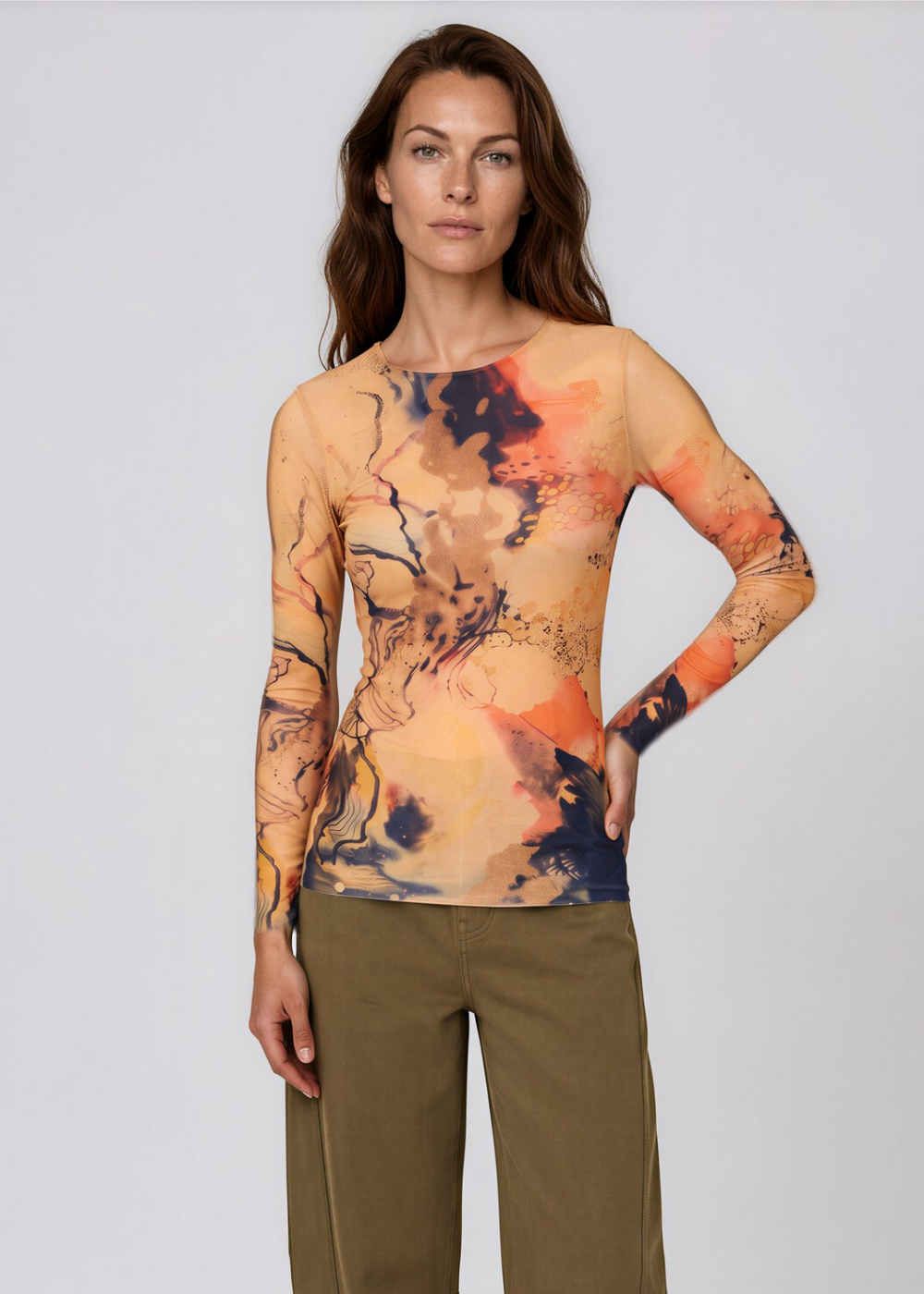 Renaissance Raw Edge Second Skin Top